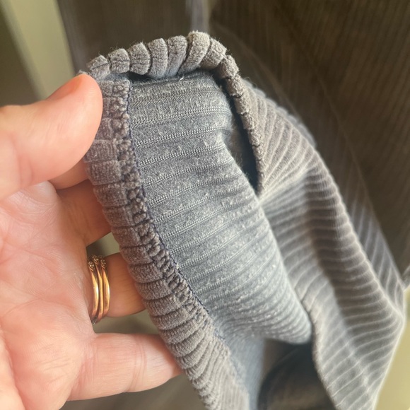 Aerie Ribbed Velour Flare Pants in Gray - Picture 5 of 5